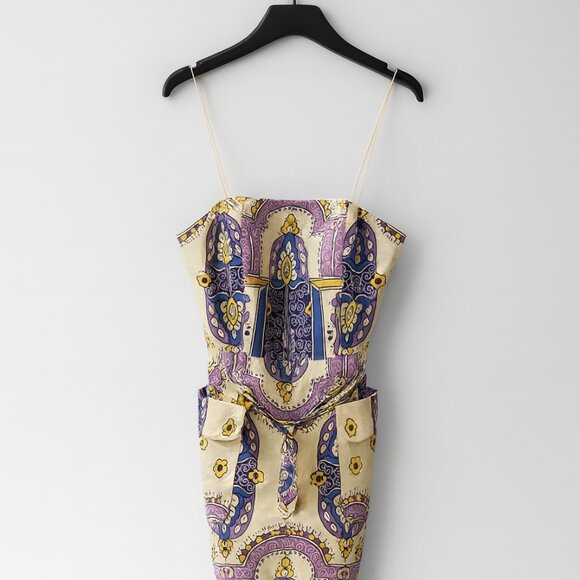 Tracy Reese Silk-Blend Printed Strapless Dress – Size 2 - Picture 1 of 13